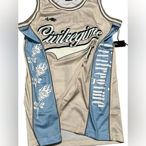 Civil Regime Major Basketball Jersey Beige Milk Men's Size
XL Embroidered Mesh - Picture 8 of 16